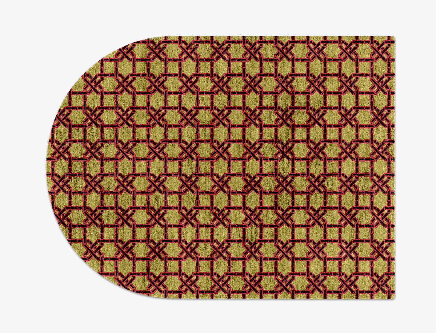 Octahedra Geometric Arch Hand Knotted Bamboo Silk Custom Rug by Rug Artisan