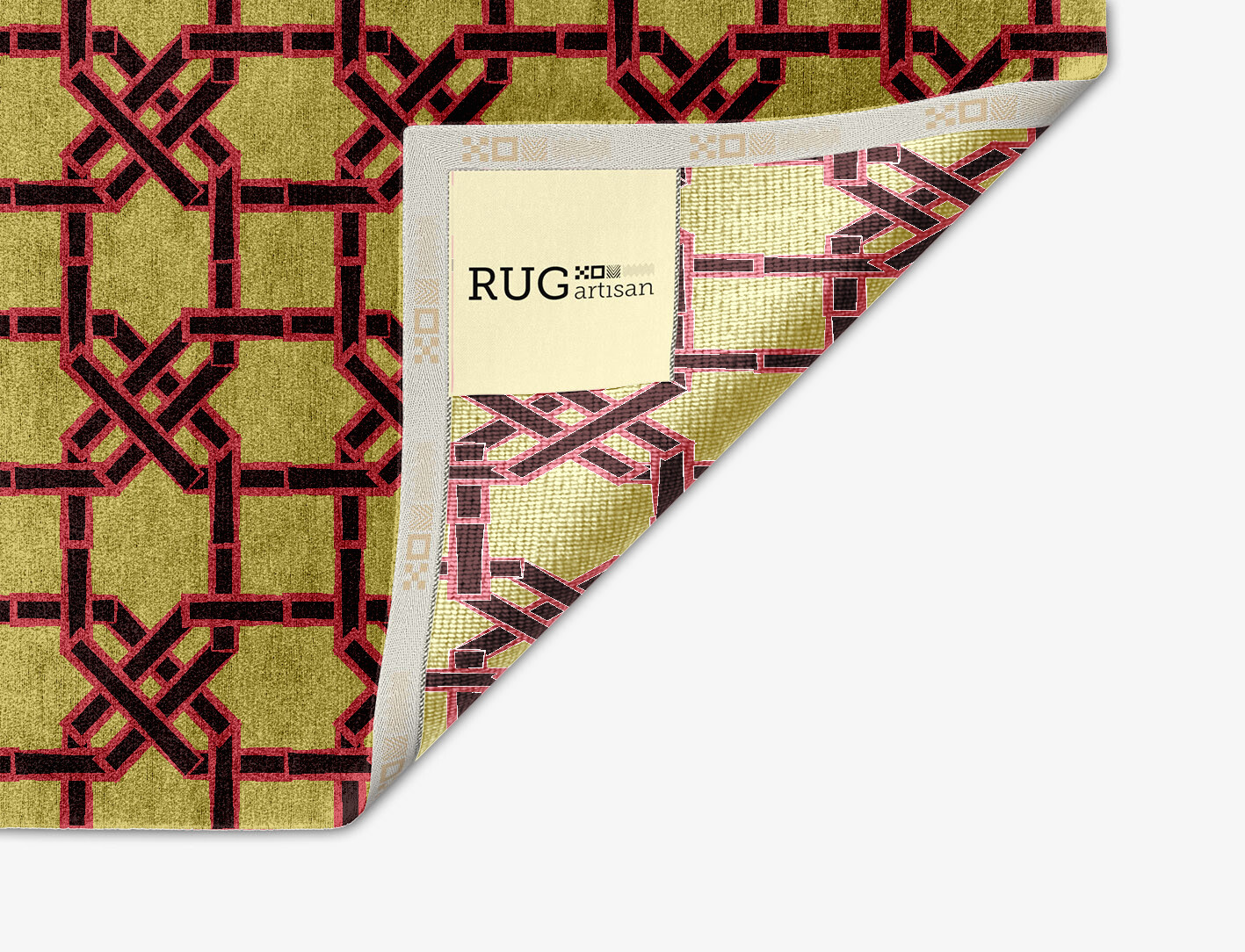 Octahedra Geometric Arch Hand Knotted Bamboo Silk Custom Rug by Rug Artisan