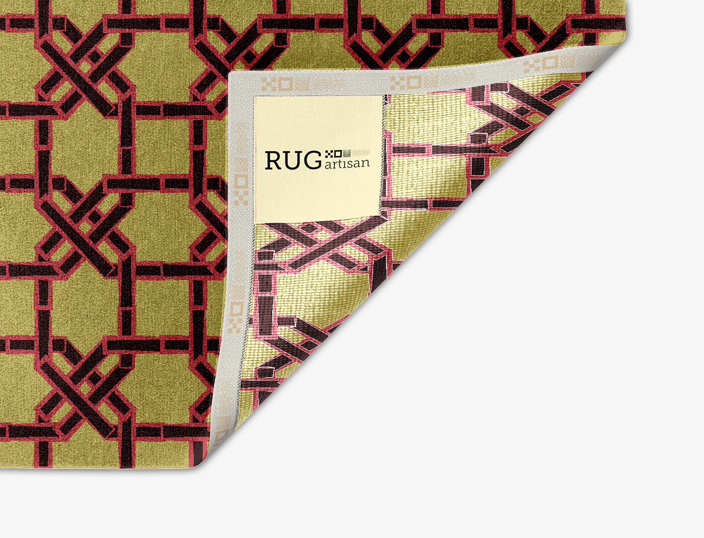 Octahedra Geometric Arch Hand Knotted Tibetan Wool Custom Rug by Rug Artisan