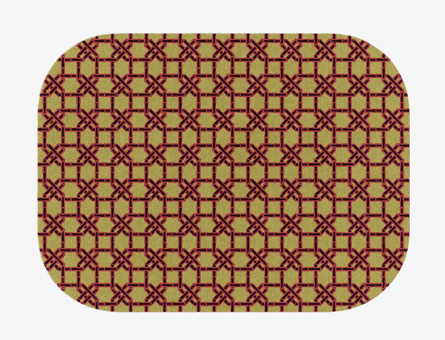 Octahedra Geometric Oblong Hand Knotted Tibetan Wool Custom Rug by Rug Artisan
