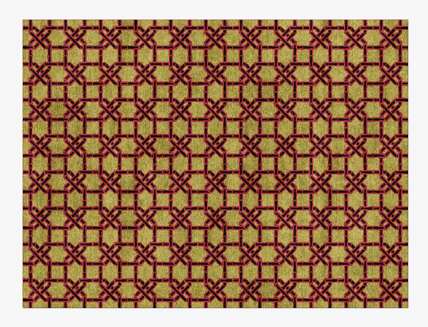 Octahedra Geometric Rectangle Hand Knotted Bamboo Silk Custom Rug by Rug Artisan