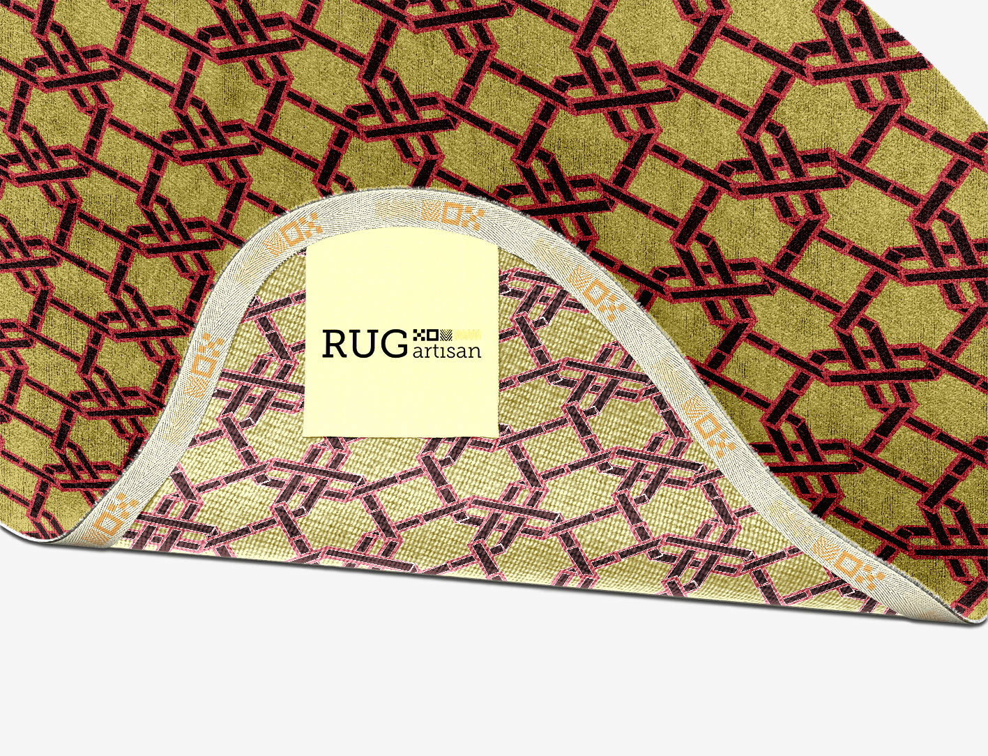 Octahedra Geometric Splash Hand Knotted Bamboo Silk Custom Rug by Rug Artisan