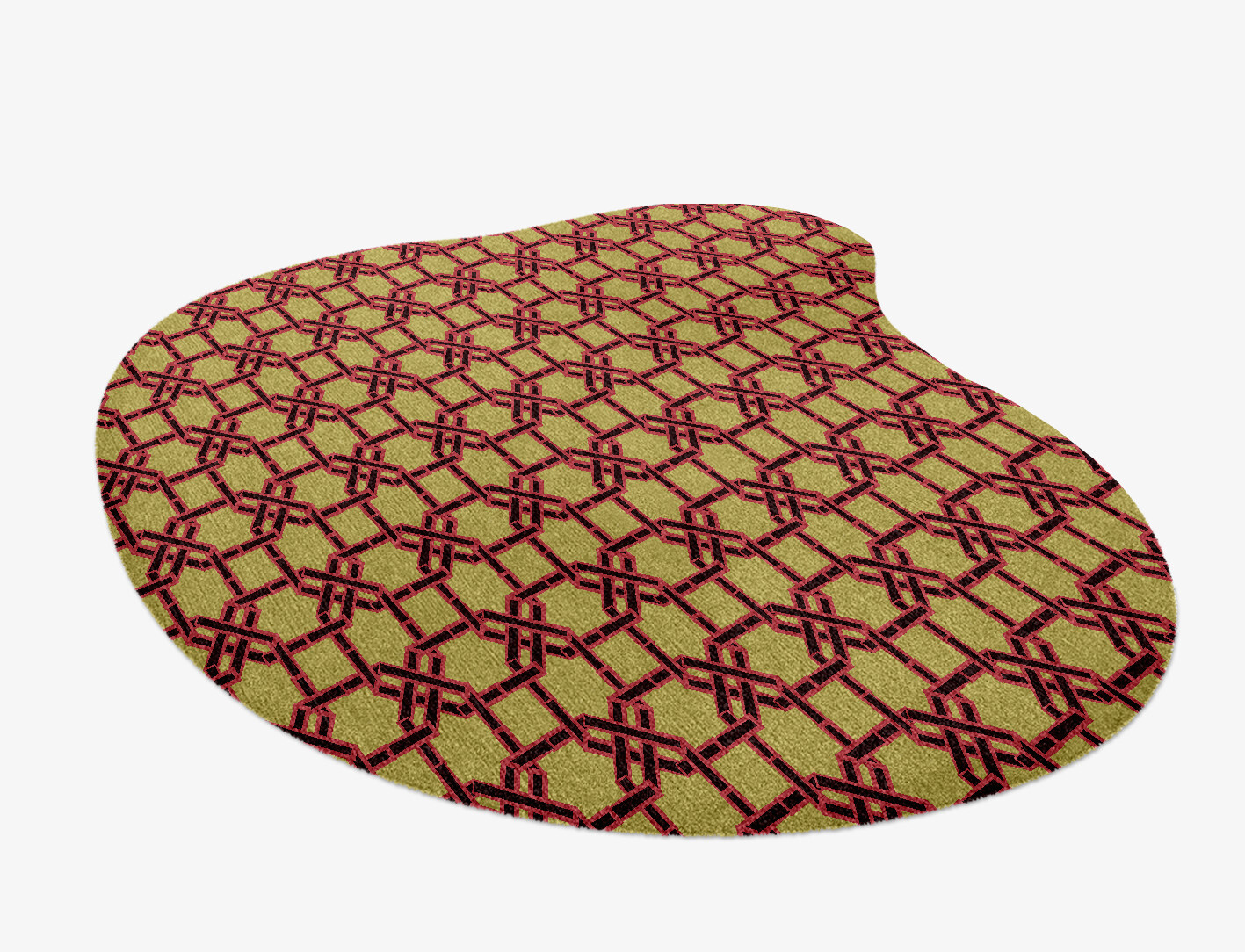 Octahedra Geometric Splash Hand Knotted Tibetan Wool Custom Rug by Rug Artisan