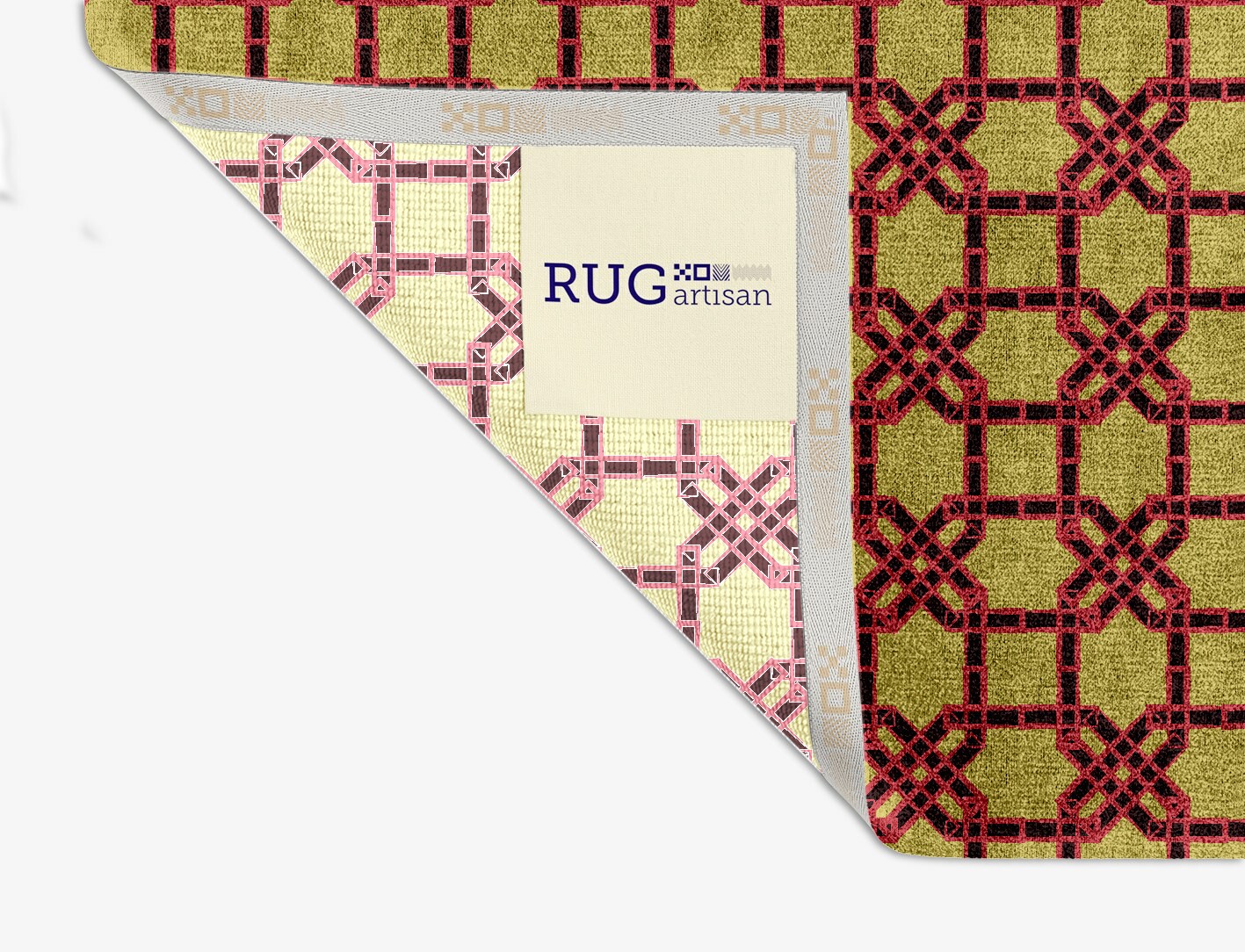 Octahedra Geometric Square Hand Knotted Bamboo Silk Custom Rug by Rug Artisan