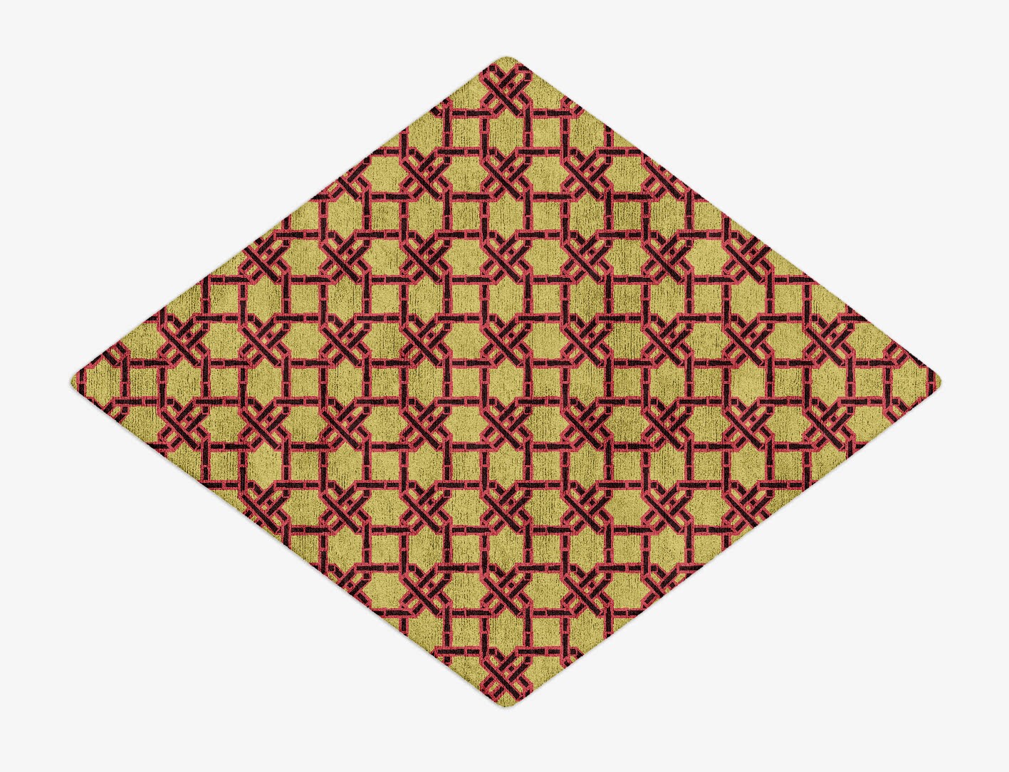 Octahedra Geometric Diamond Hand Tufted Bamboo Silk Custom Rug by Rug Artisan