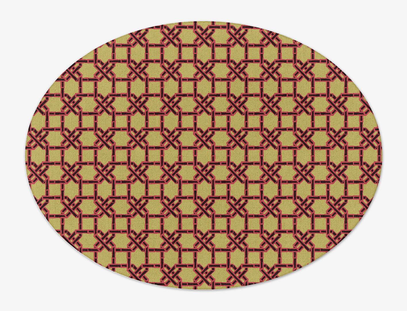 Octahedra Geometric Oval Hand Tufted Pure Wool Custom Rug by Rug Artisan