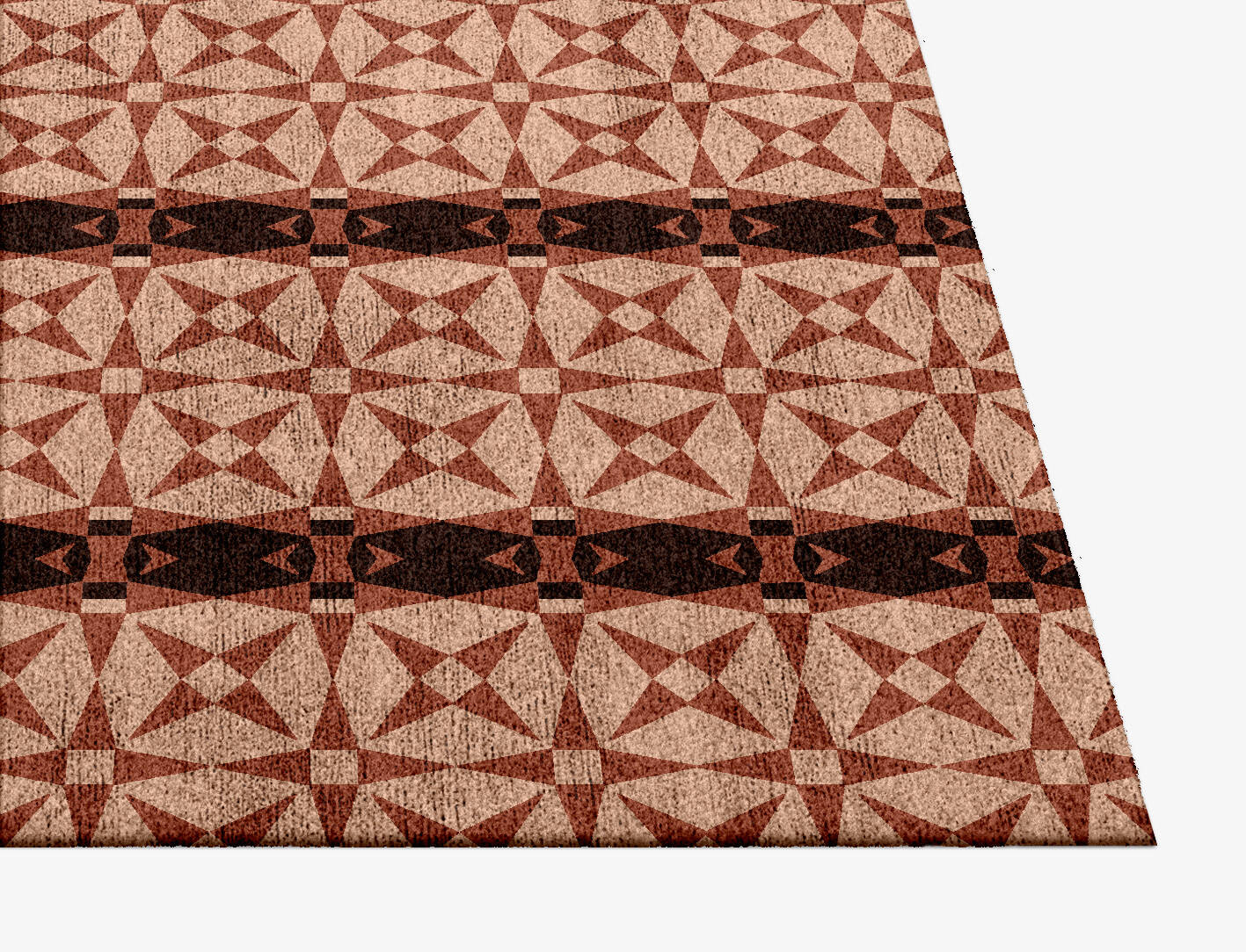 Octocone Modern Geometrics Square Hand Knotted Bamboo Silk Custom Rug by Rug Artisan