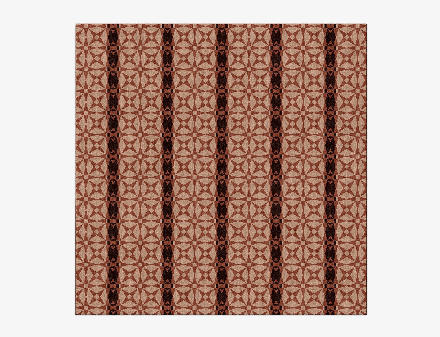 Octocone Geometric Square Hand Knotted Tibetan Wool Custom Rug by Rug Artisan
