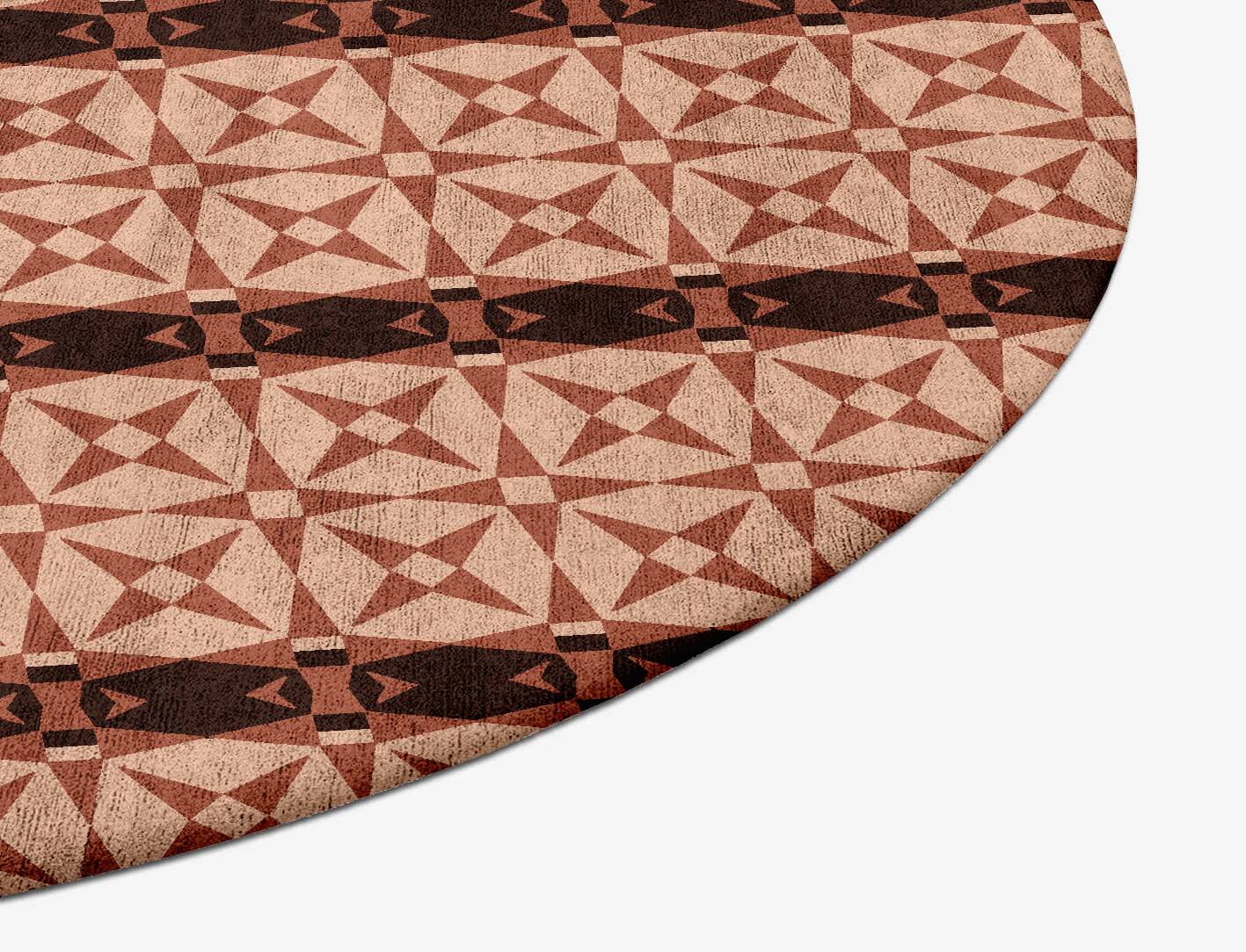 Octocone Modern Geometrics Oval Hand Tufted Bamboo Silk Custom Rug by Rug Artisan