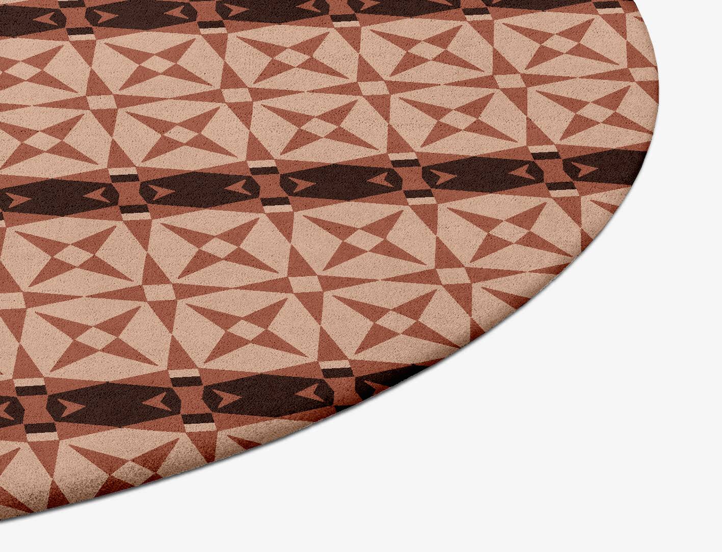 Octocone Modern Geometrics Oval Hand Tufted Pure Wool Custom Rug by Rug Artisan