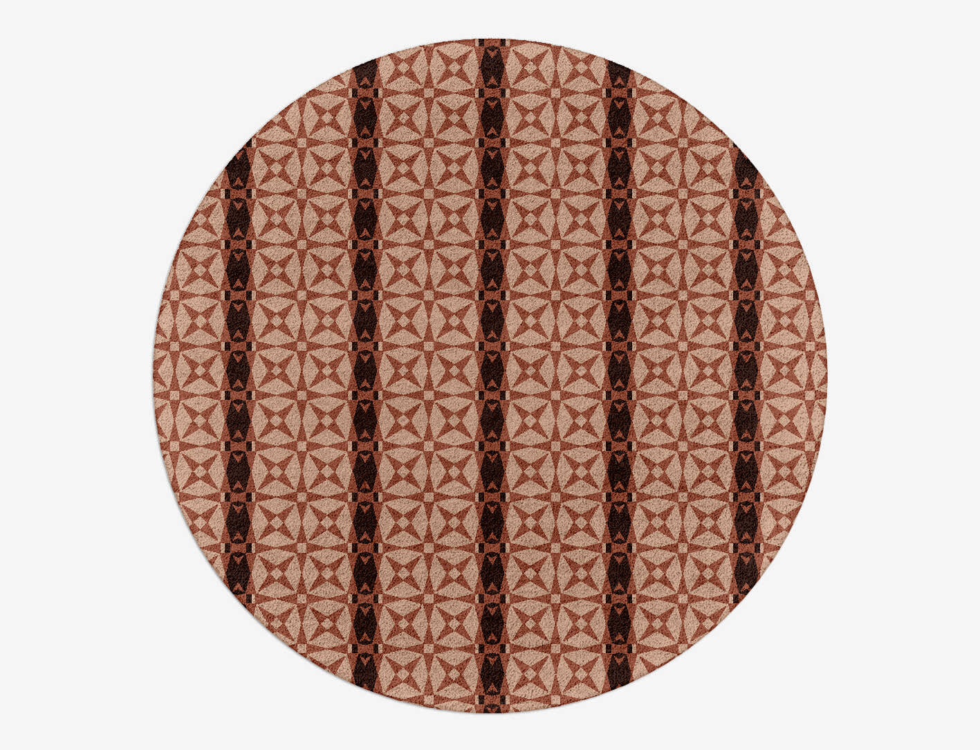 Octocone Modern Geometrics Round Hand Tufted Pure Wool Custom Rug by Rug Artisan