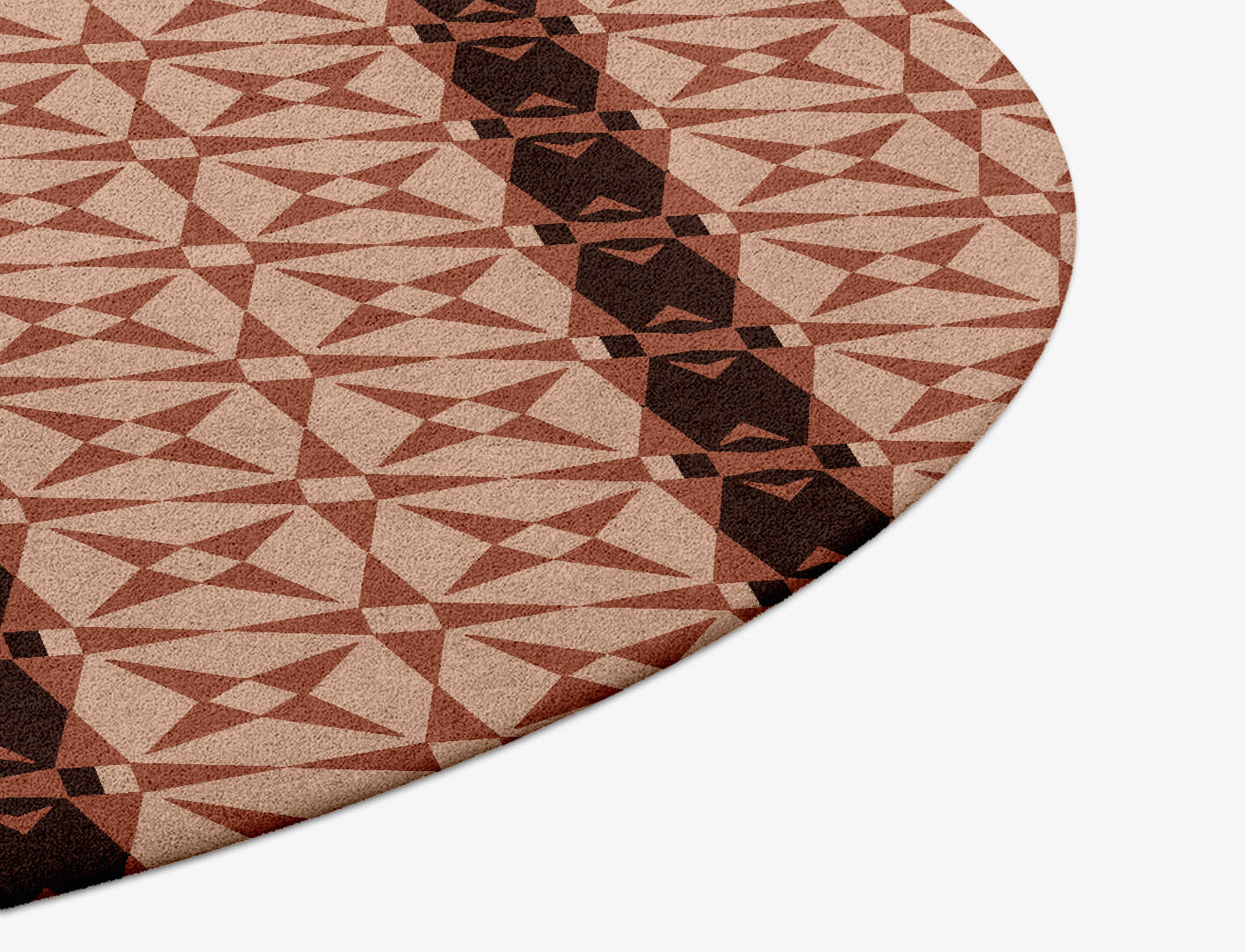 Octocone Modern Geometrics Round Hand Tufted Pure Wool Custom Rug by Rug Artisan