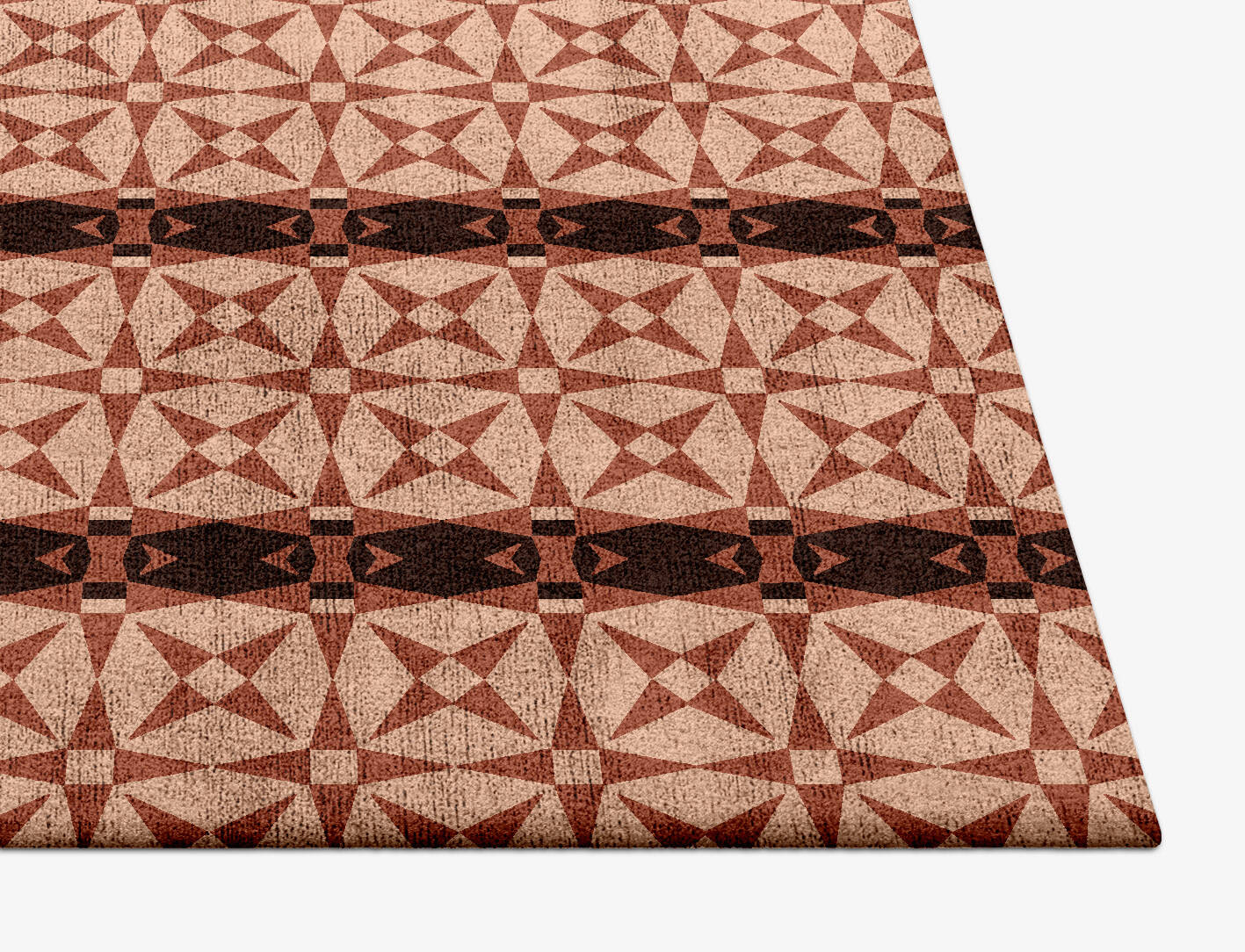 Octocone Modern Geometrics Square Hand Tufted Bamboo Silk Custom Rug by Rug Artisan