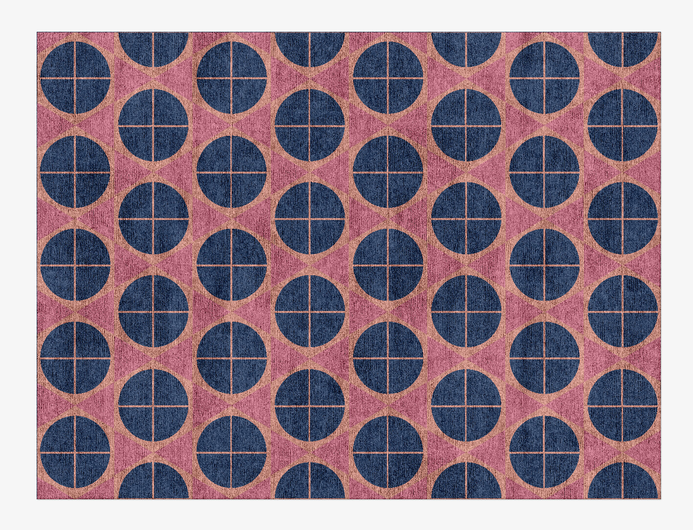 Octoquads Geometric Rectangle Hand Knotted Bamboo Silk Custom Rug by Rug Artisan
