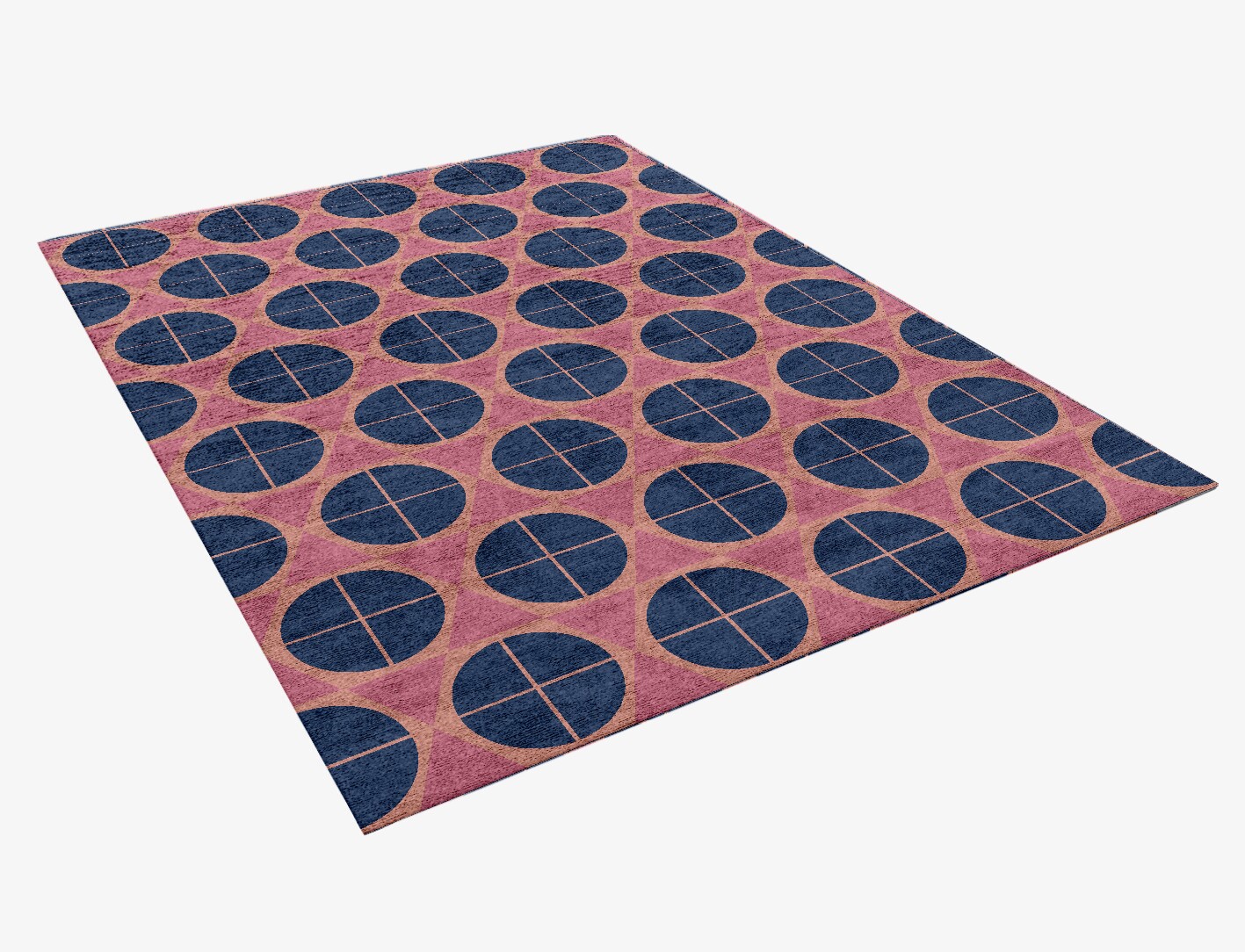 Octoquads Geometric Rectangle Hand Knotted Bamboo Silk Custom Rug by Rug Artisan