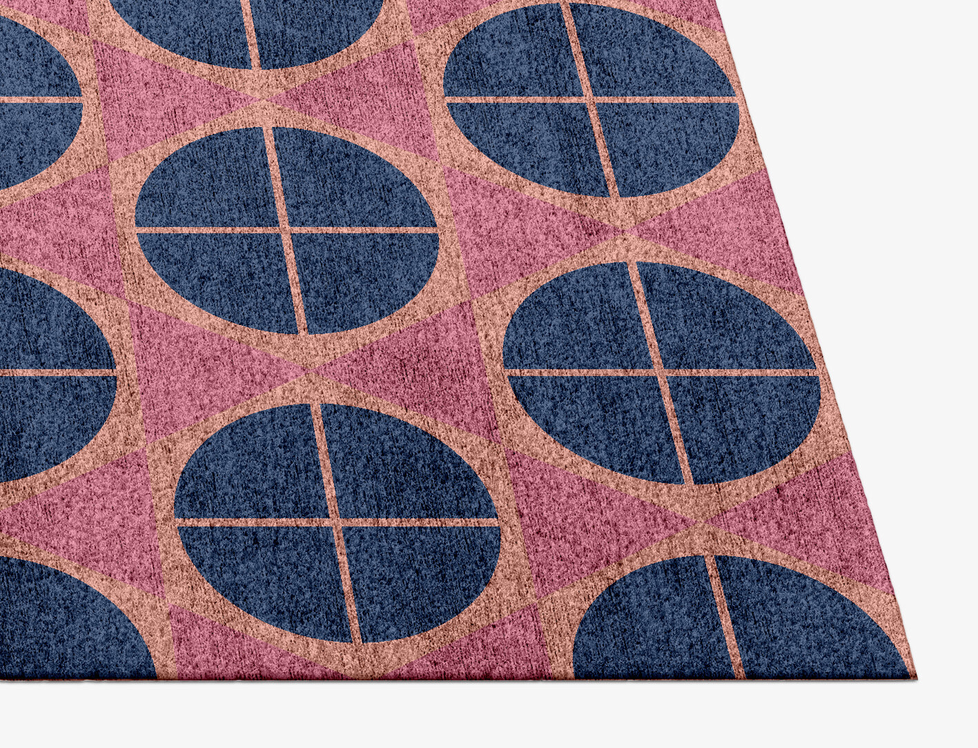 Octoquads Geometric Rectangle Hand Knotted Bamboo Silk Custom Rug by Rug Artisan