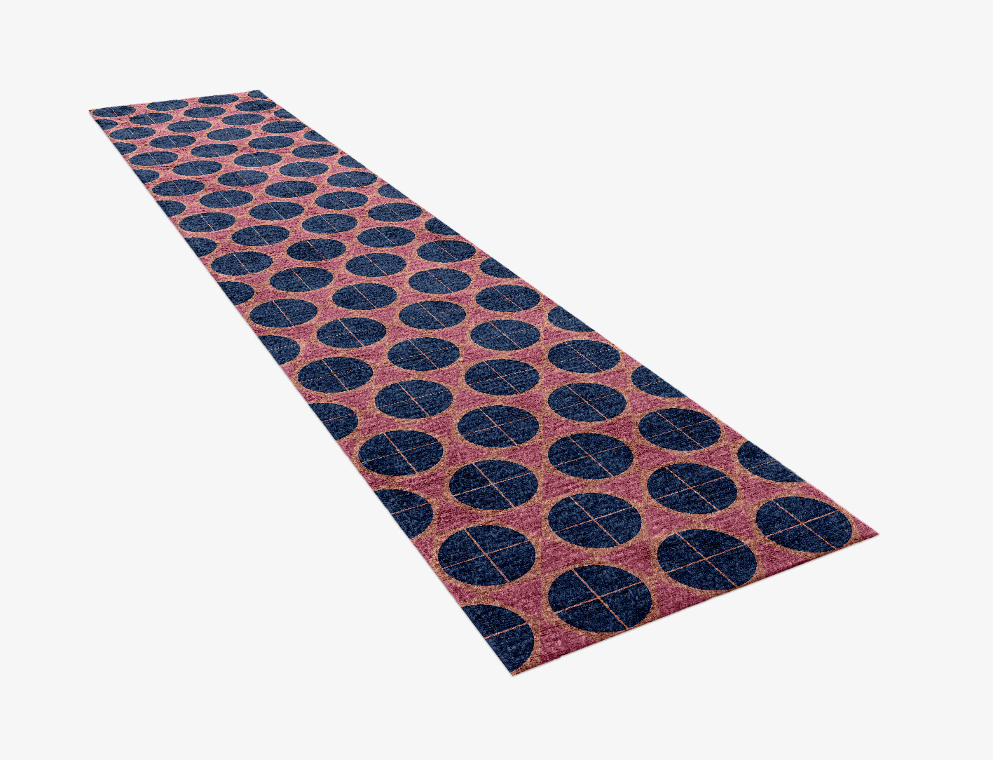 Octoquads Geometric Runner Hand Knotted Bamboo Silk Custom Rug by Rug Artisan