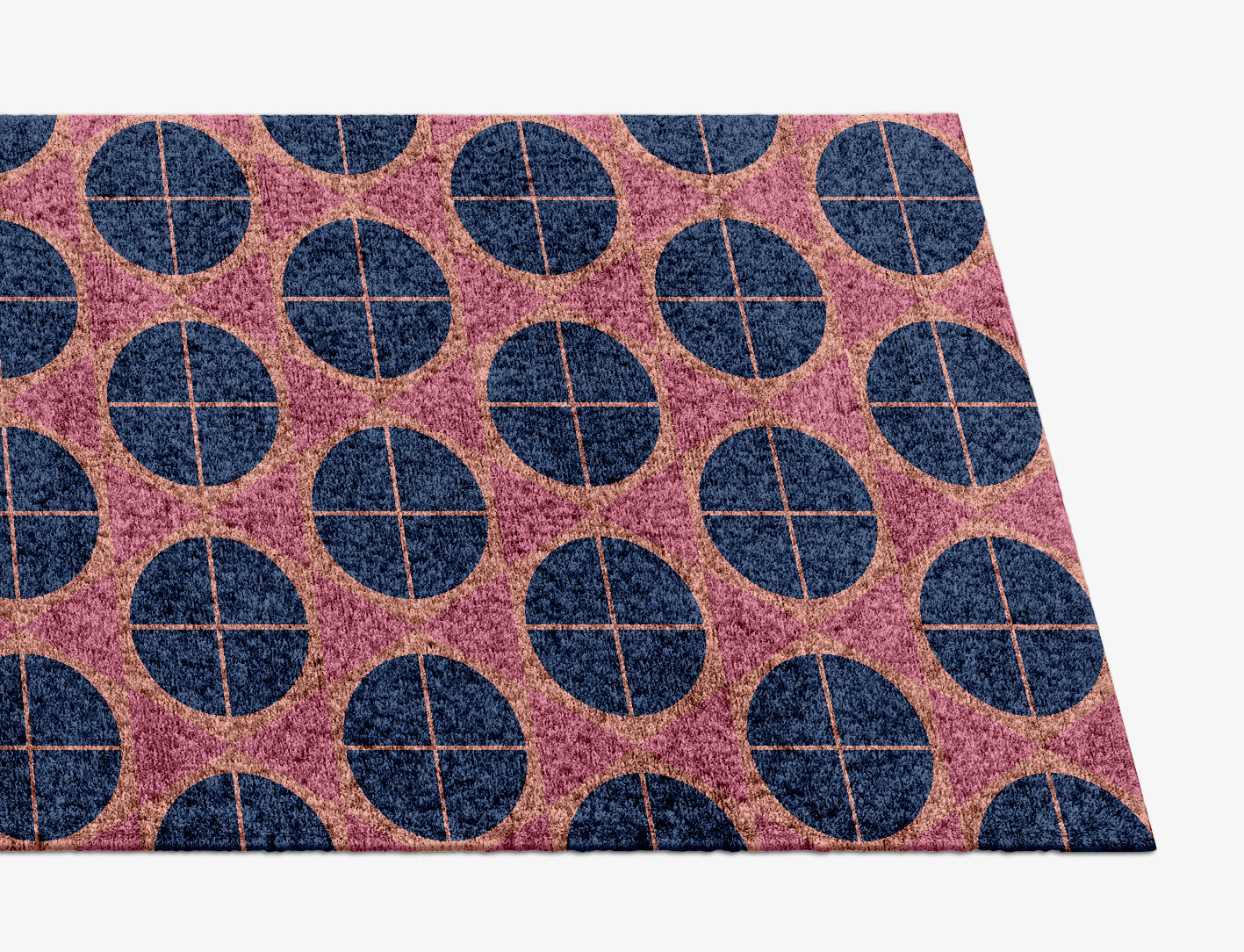 Octoquads Geometric Runner Hand Knotted Bamboo Silk Custom Rug by Rug Artisan