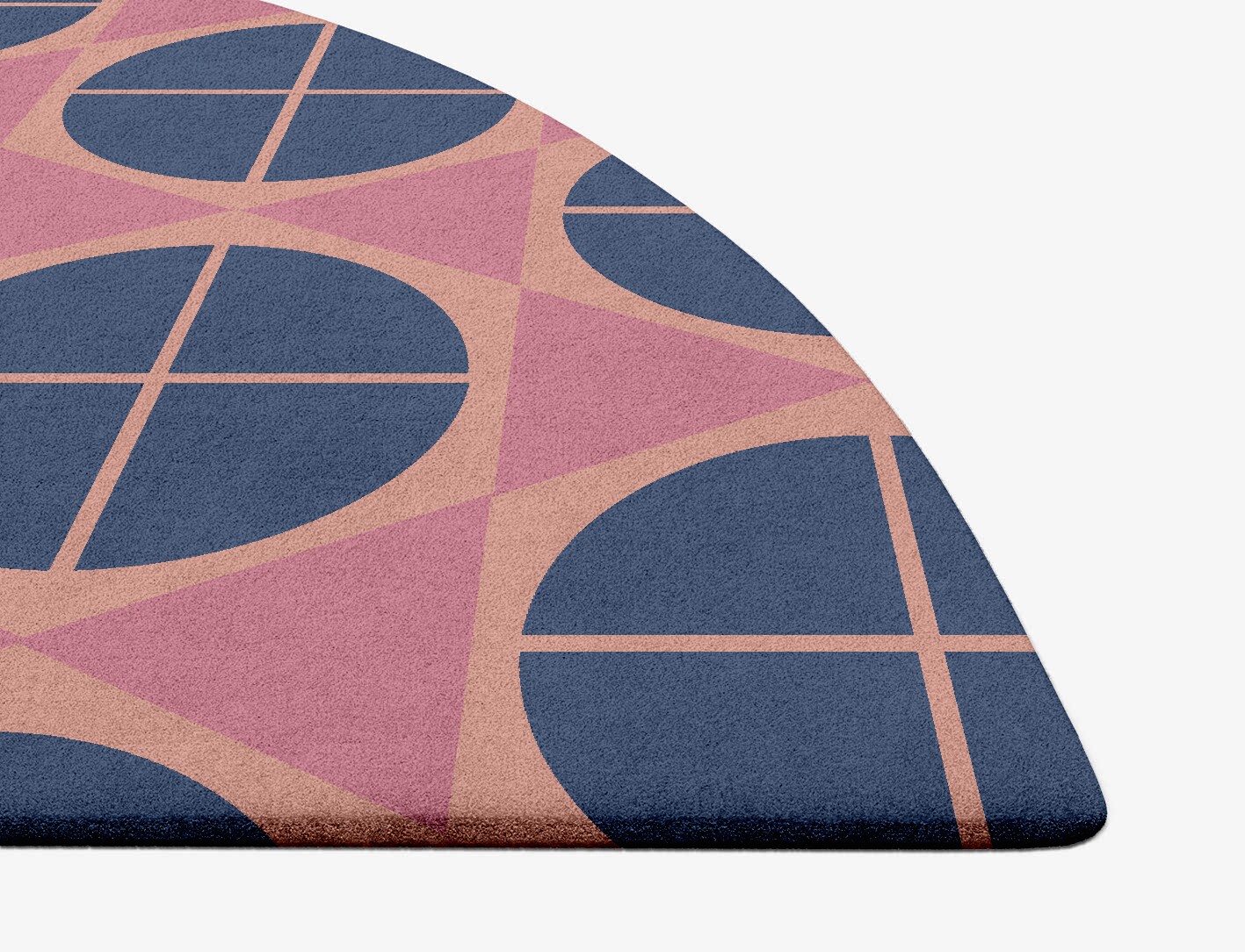 Octoquads Geometric Halfmoon Hand Tufted Pure Wool Custom Rug by Rug Artisan