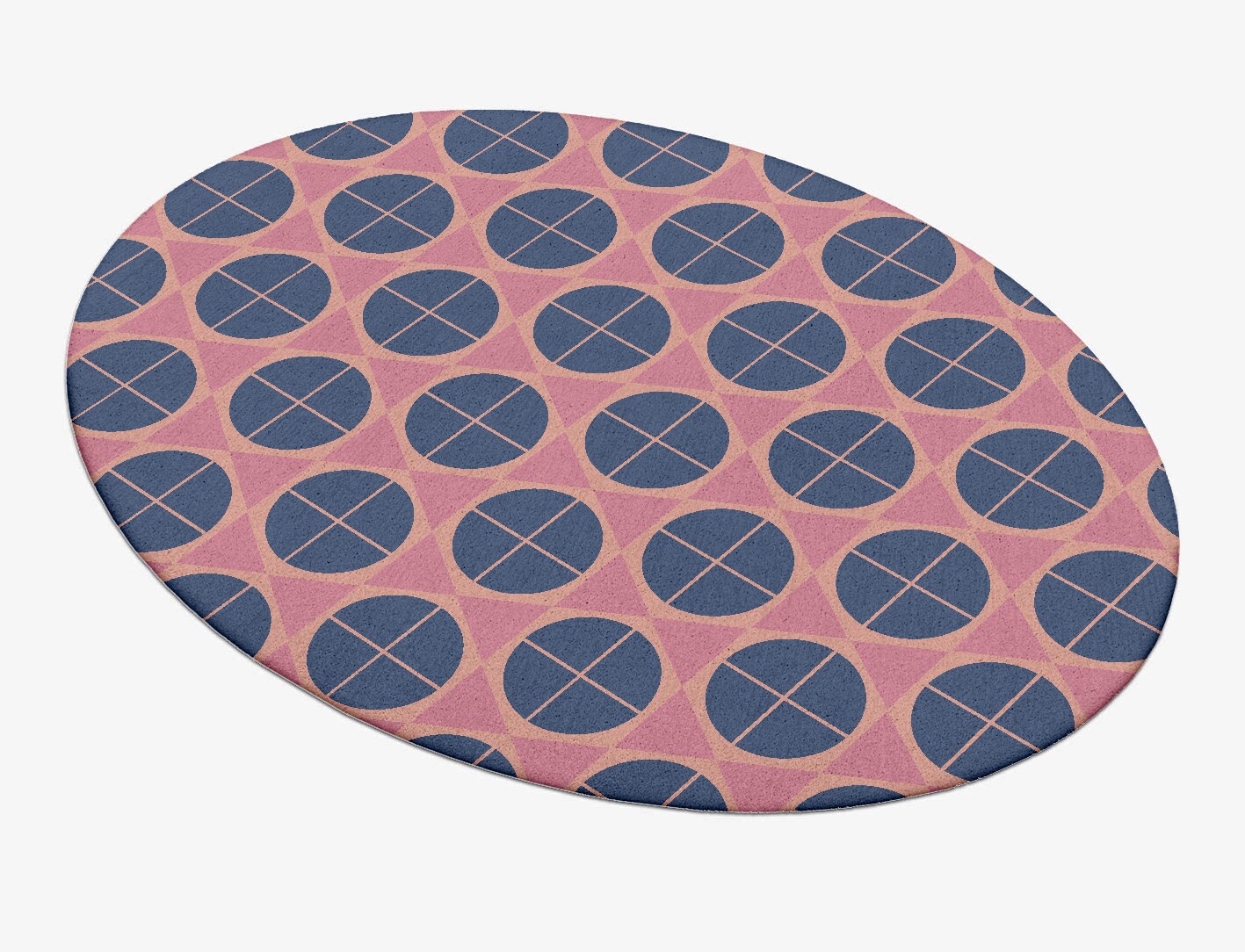 Octoquads Geometric Oval Hand Tufted Pure Wool Custom Rug by Rug Artisan