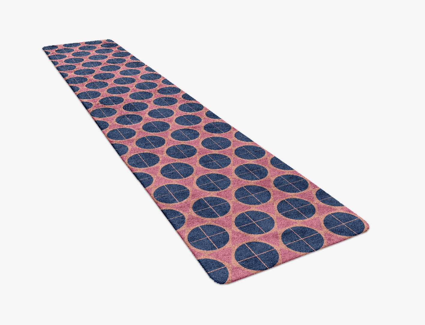 Octoquads Geometric Runner Hand Tufted Bamboo Silk Custom Rug by Rug Artisan