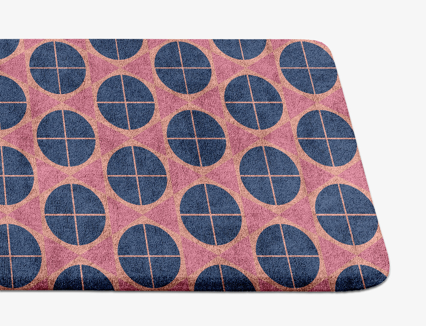 Octoquads Geometric Runner Hand Tufted Bamboo Silk Custom Rug by Rug Artisan
