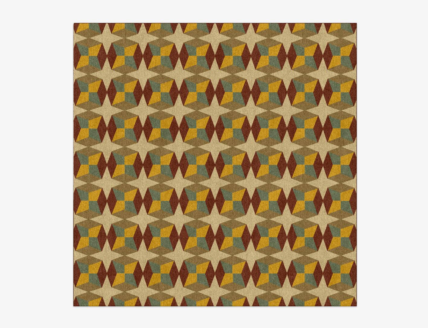 Octostar Modern Geometrics Square Hand Knotted Tibetan Wool Custom Rug by Rug Artisan