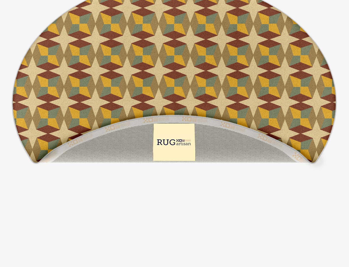 Octostar Geometric Oval Hand Tufted Pure Wool Custom Rug by Rug Artisan