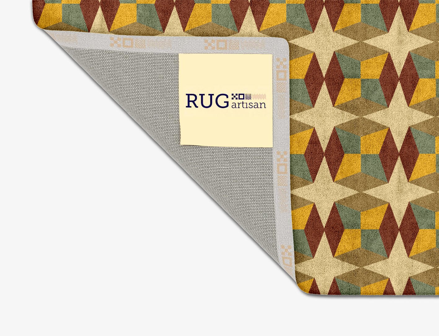 Octostar Geometric Square Hand Tufted Bamboo Silk Custom Rug by Rug Artisan