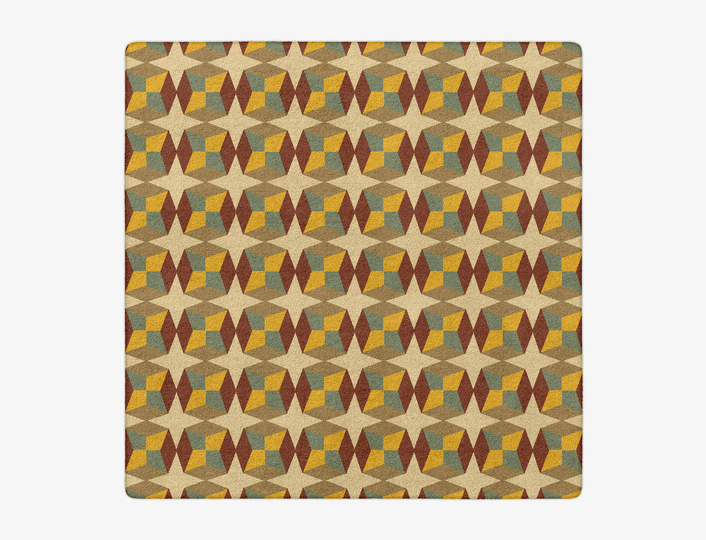 Octostar Modern Geometrics Square Hand Tufted Pure Wool Custom Rug by Rug Artisan