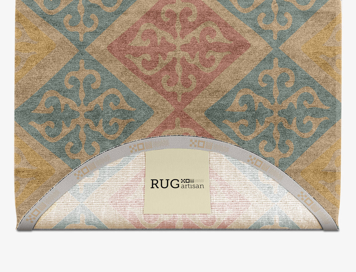 Offset Blue Royal Capsule Hand Knotted Bamboo Silk Custom Rug by Rug Artisan