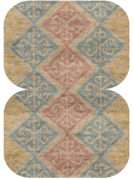Offset Blue Royal Eight Hand Knotted Bamboo Silk Custom Rug by Rug Artisan