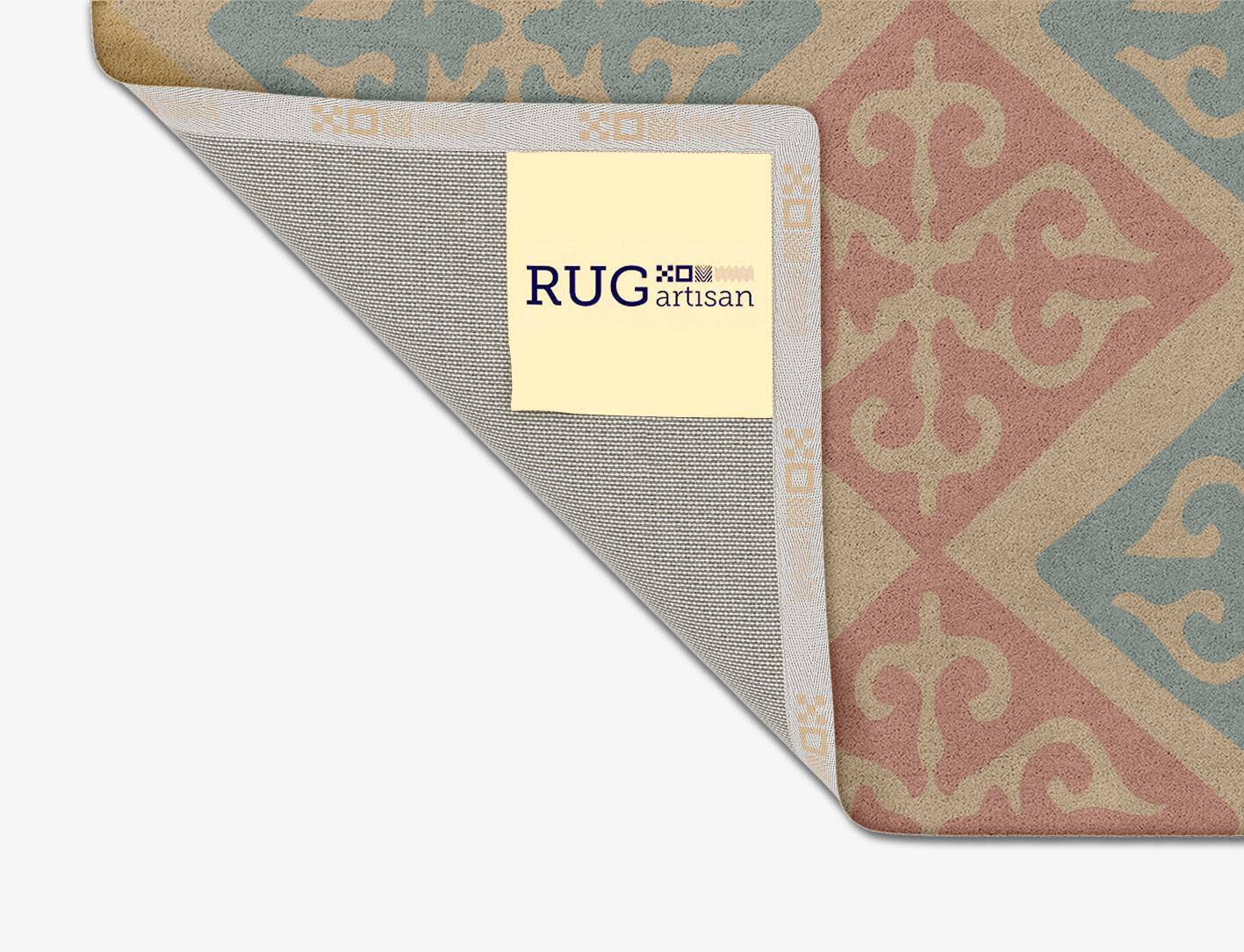 Offset Blue Royal Square Hand Tufted Pure Wool Custom Rug by Rug Artisan