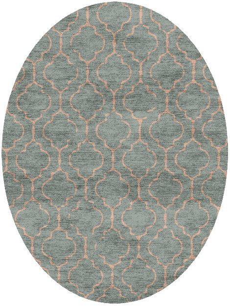 Ogive Blue Royal Oval Hand Knotted Bamboo Silk Custom Rug by Rug Artisan