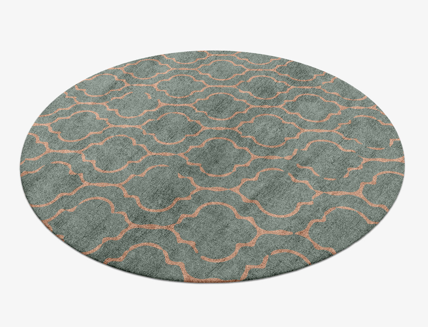 Ogive Blue Royal Round Hand Knotted Bamboo Silk Custom Rug by Rug Artisan