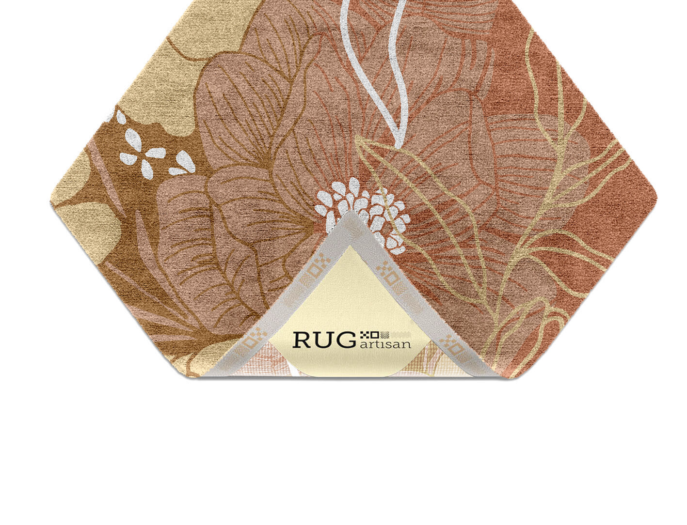 Oleander Field of Flowers Diamond Hand Knotted Bamboo Silk Custom Rug by Rug Artisan