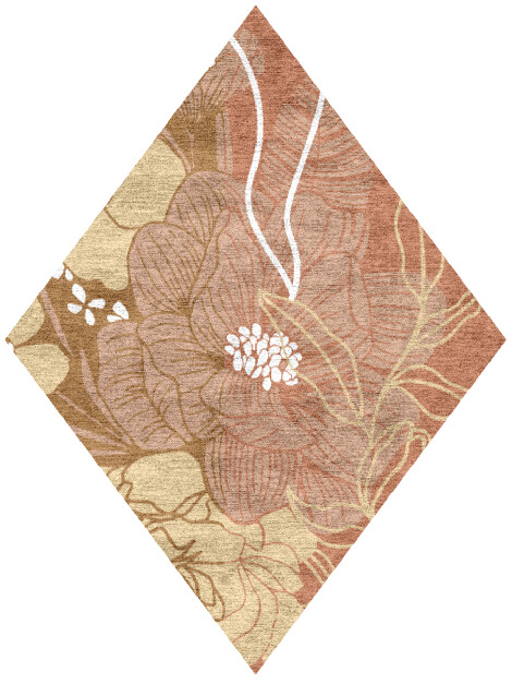 Oleander Field of Flowers Diamond Hand Knotted Bamboo Silk Custom Rug by Rug Artisan