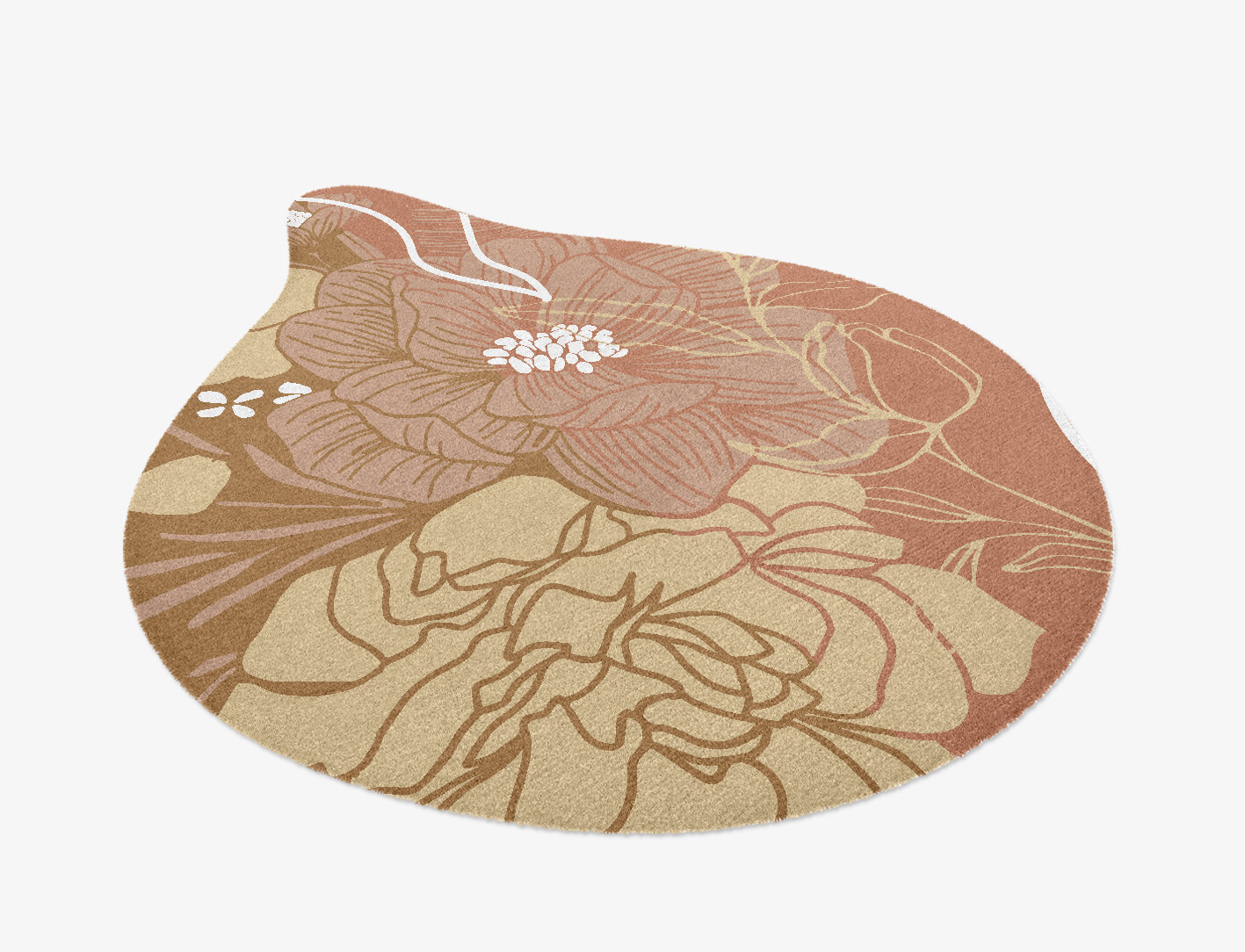 Oleander Field of Flowers Drop Hand Knotted Tibetan Wool Custom Rug by Rug Artisan
