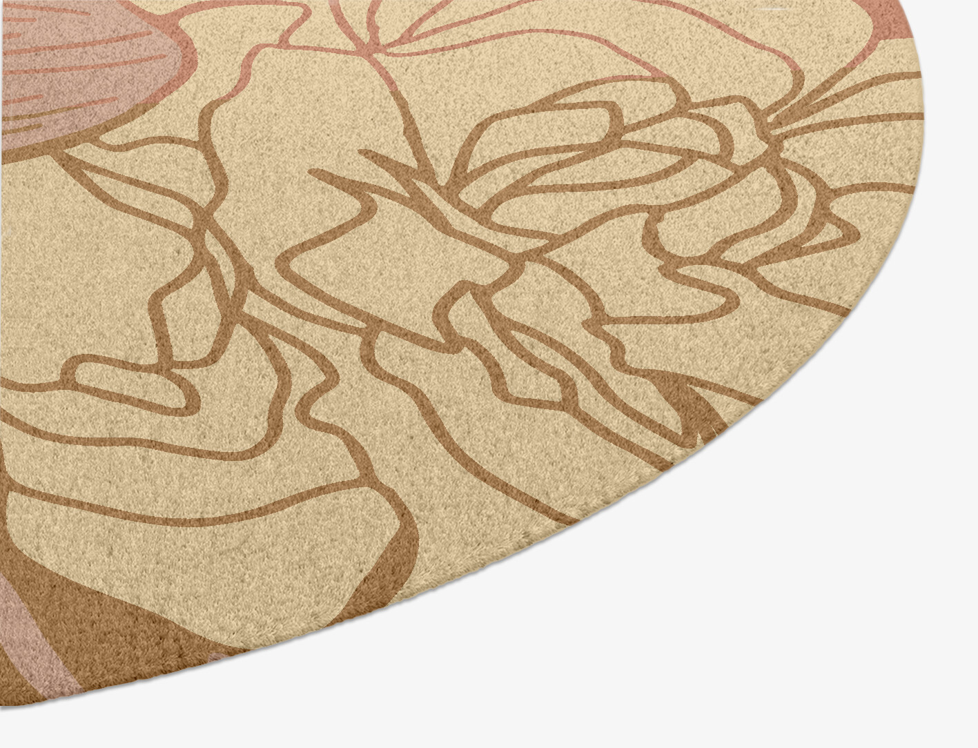 Oleander Field of Flowers Oval Hand Knotted Tibetan Wool Custom Rug by Rug Artisan