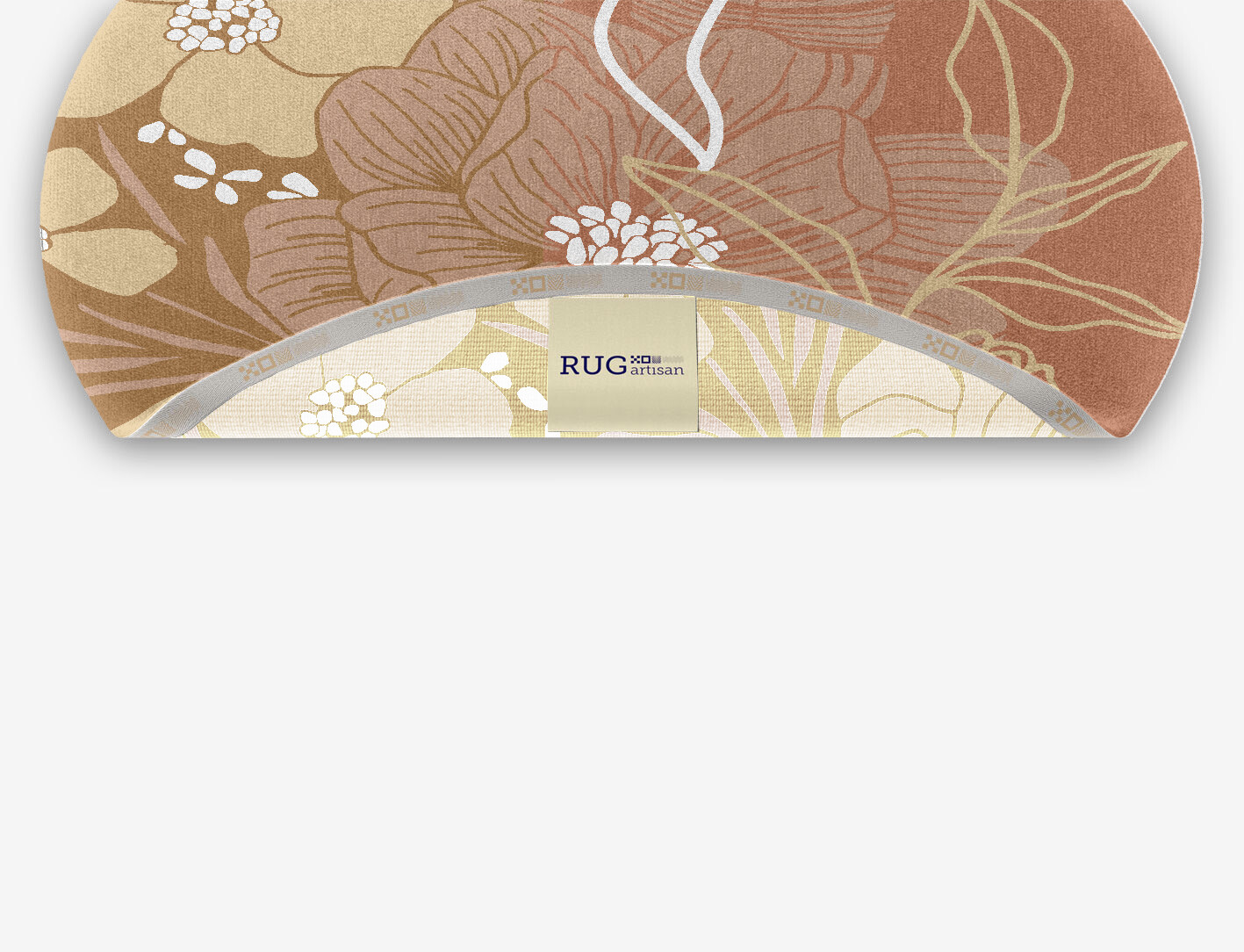Oleander Field of Flowers Oval Hand Knotted Tibetan Wool Custom Rug by Rug Artisan