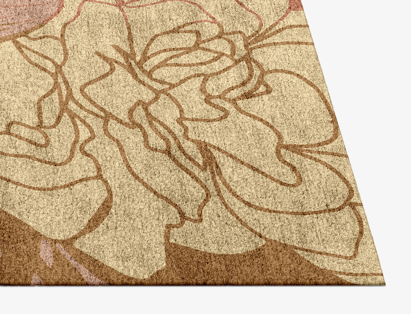 Oleander Field of Flowers Rectangle Hand Knotted Bamboo Silk Custom Rug by Rug Artisan