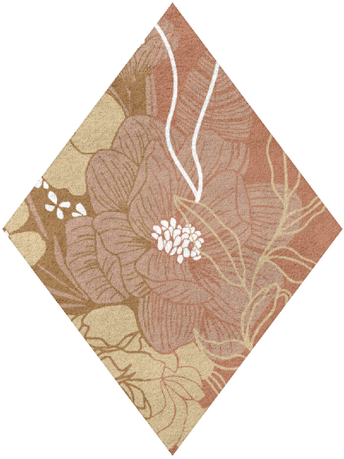 Oleander Field of Flowers Diamond Hand Tufted Pure Wool Custom Rug by Rug Artisan