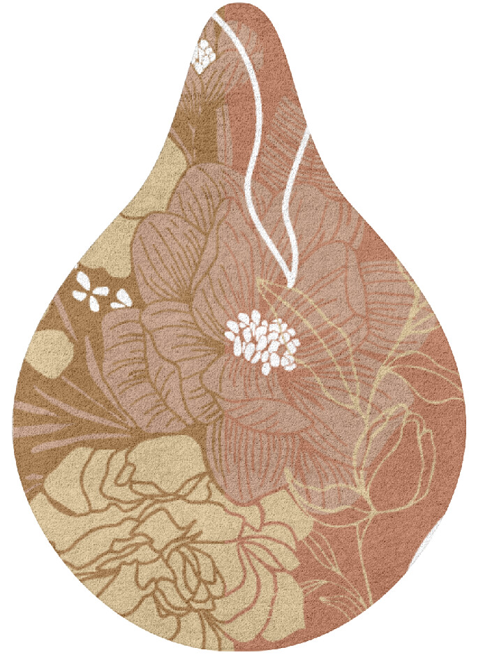 Oleander Field of Flowers Drop Hand Tufted Pure Wool Custom Rug by Rug Artisan