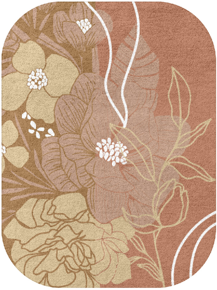 Oleander Field of Flowers Oblong Hand Tufted Pure Wool Custom Rug by Rug Artisan