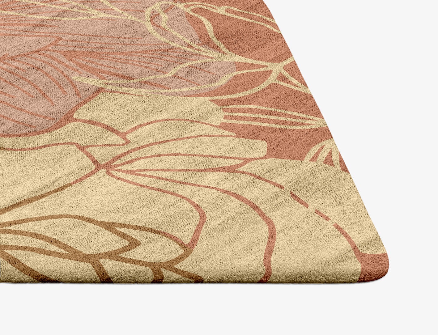 Oleander Field of Flowers Ogee Hand Tufted Bamboo Silk Custom Rug by Rug Artisan