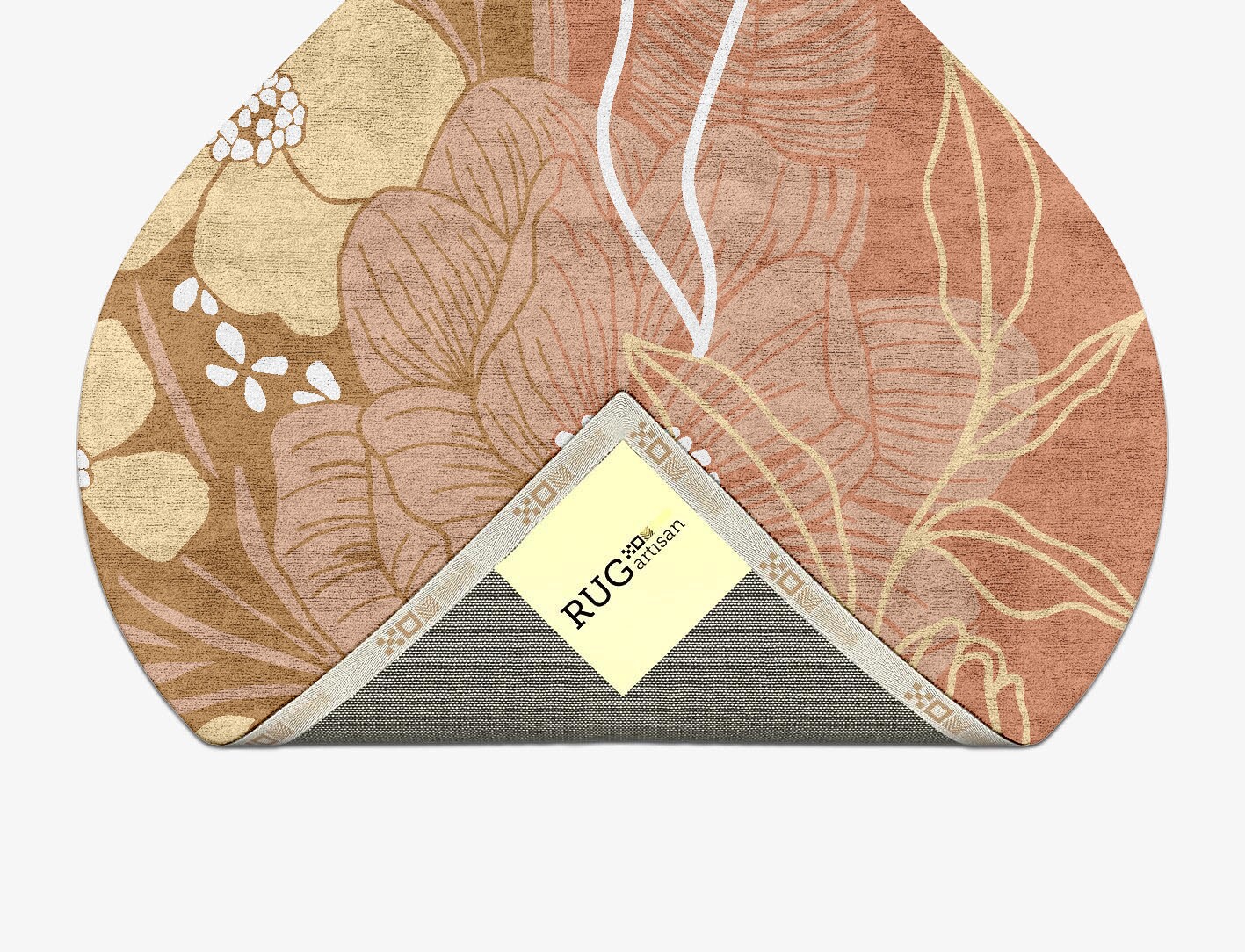 Oleander Field of Flowers Ogee Hand Tufted Bamboo Silk Custom Rug by Rug Artisan