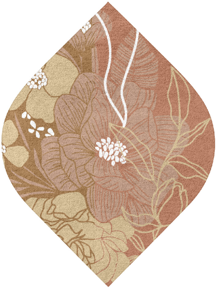 Oleander Field of Flowers Ogee Hand Tufted Pure Wool Custom Rug by Rug Artisan