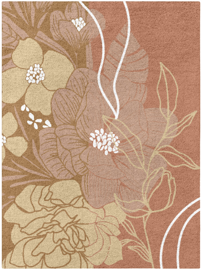 Oleander Field of Flowers Rectangle Hand Tufted Pure Wool Custom Rug by Rug Artisan