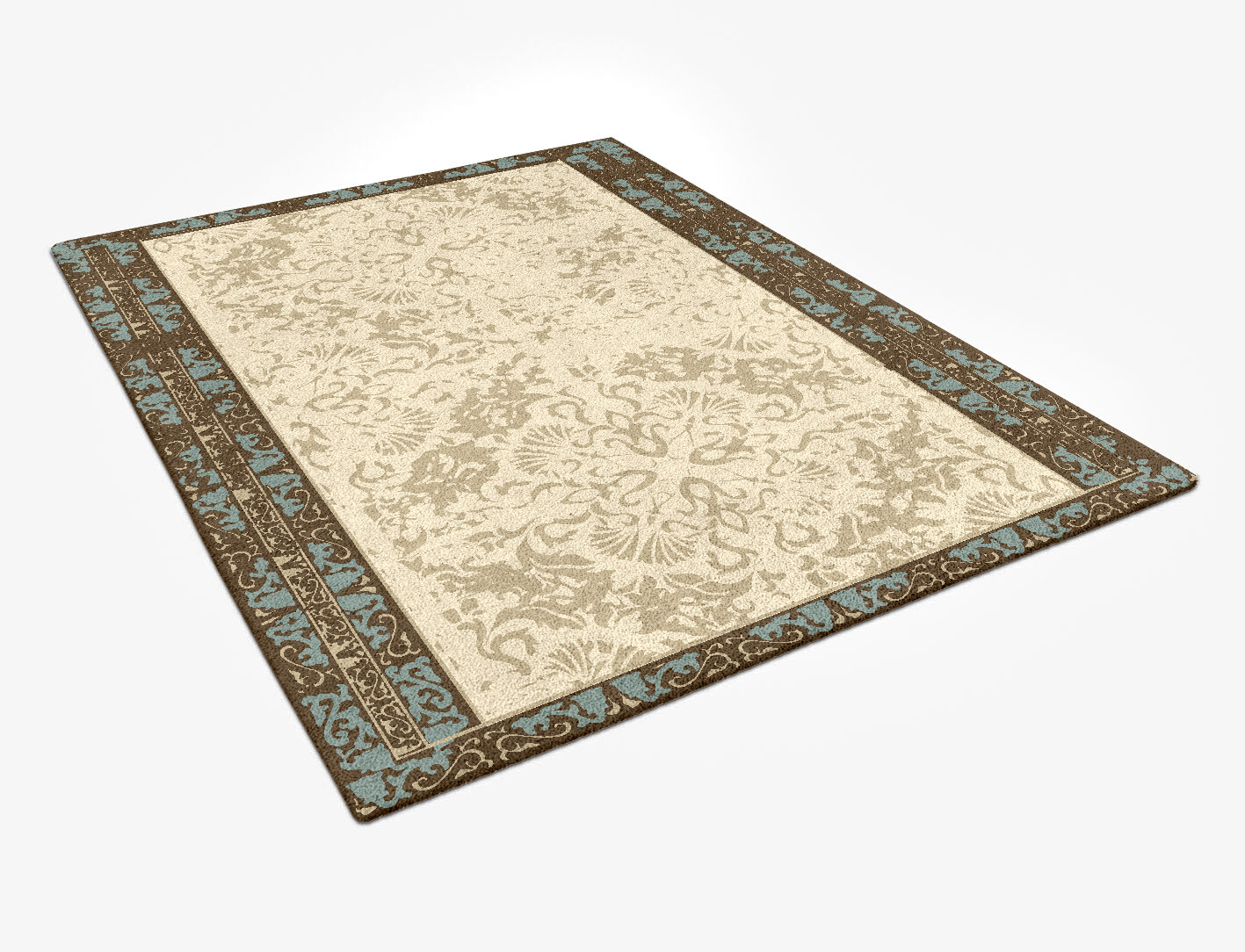 Oliya Persian Bagh Rectangle Hand Tufted Pure Wool Custom Rug by Rug Artisan