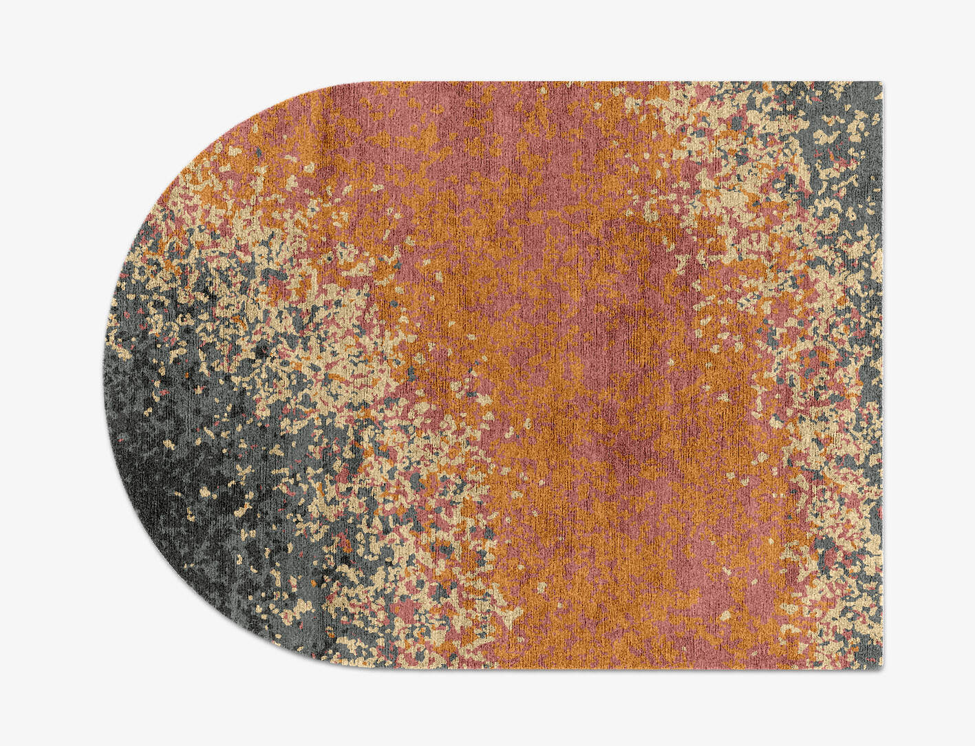 Ombre Gradation Arch Hand Knotted Bamboo Silk Custom Rug by Rug Artisan